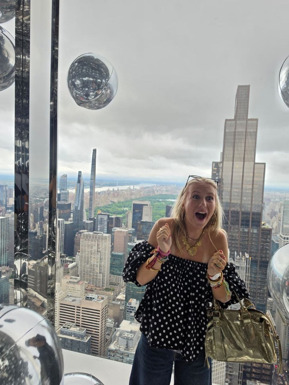 Gouden tas boven Central Park