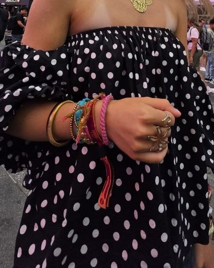 Polka Dot Off-Shoulder Top